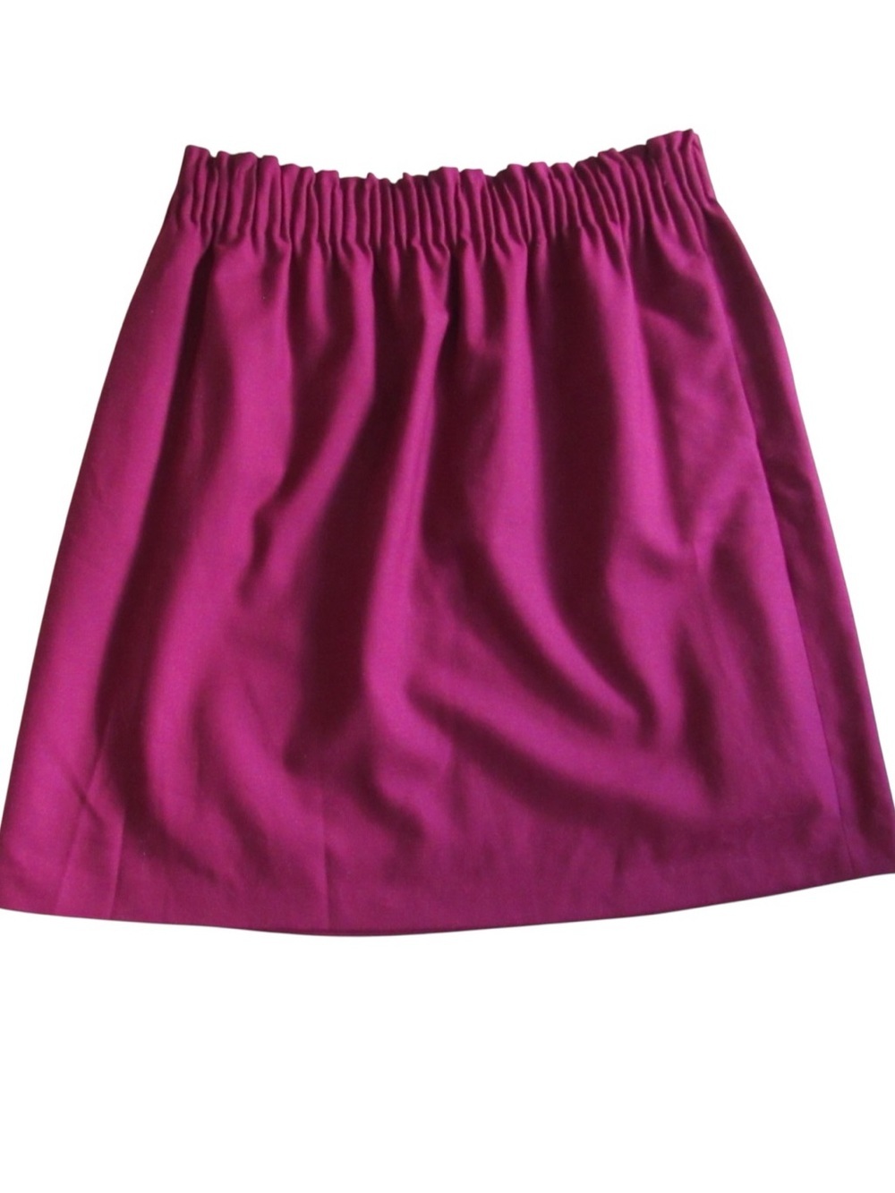J Crew Factory Wool Blend Sidewalk Skirt 10 Raspberry Pink Elastic Waistband